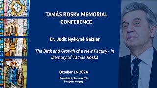 Tamás Roska Memorial Conference  Dr Judit Nyékyné Gaizler [upl. by Alur365]