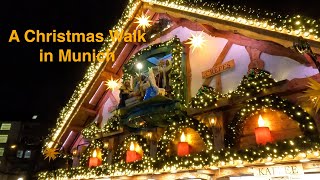 Walking Christmas Markets in Munich and Augustiner Stammhaus in 4K [upl. by Aerb]