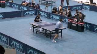 4vs3 Dyjas vs Pysar  TTC Schwalbe Bergneustadt  TTC Jülich  19012014  Tischtennis [upl. by Iam]