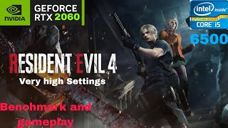 Resident Evil 4 Remake on RTX 2060 Very high Settings Core i5 6500 [upl. by Aytida27]