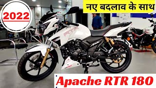 2022 New TVS Apache RTR 180😍Detailed Review  New Changes  Price  Features  Mileage  New Update🔥 [upl. by Kiraa34]