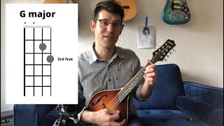 Easy Mandolin Chords  G C D  Beginner Lesson [upl. by Introk800]