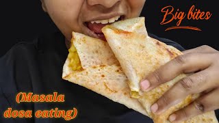 MASALA DOSA EATING Indian mukbang video 🤤😋🌮 [upl. by Nyliram]