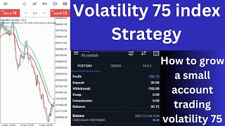 Volatility 75 index strategy How to grow a small account trading volatility 75 [upl. by Domela264]