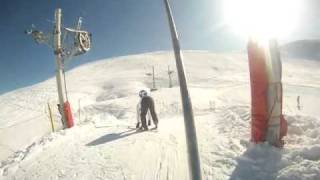 GOPRO  ski famille  110212  hautacam  débutant 1er tire fesses by mateo [upl. by Spoor]