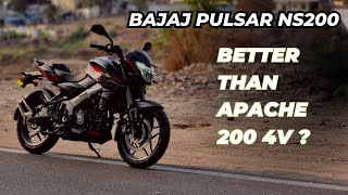 2024 Bajaj Pulsar NS 200 Ride Review  Better than TVS Apache rtr 200 4v [upl. by Hgielrak]