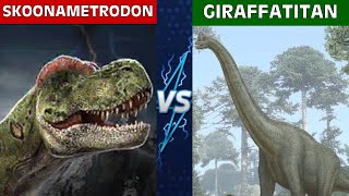 Skoonametrodon vs Giraffatitan  Carnivore Dinosaurs vs Herbivore Dinosaurs S3E5 [upl. by Anierdna]