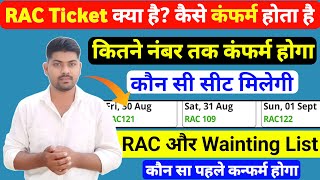 rac ticket kitne number tak confirm hota hai  RAC ticket confirmation chances  RAC Ticket Kya hai [upl. by Fabrianne]