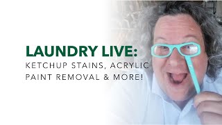 Getting Out Ketchup Stains Acrylic Paint Removal amp More  Laundry Live With Patric Richardson [upl. by Otit16]