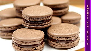 Chocolate Caramel Macarons Recipe  Kosher Pastry Chef [upl. by Llemor]