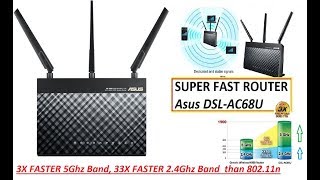 Asus DSL AC68U Dual band Wireless AC1900 VDSL ADSL Modem Router in HINDI by TECHNICAL ASTHA [upl. by Wallache375]