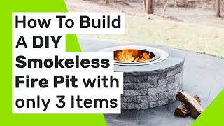 How To Build A DIY Smokeless Fire Pit With ONLY 3 Items [upl. by My409]