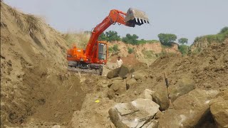 Excavator working in mud area [upl. by Notsirhc]