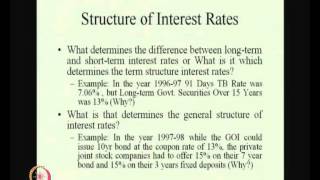 Mod01 Lec33 Interest Rate Determination amp Structure [upl. by Sam556]