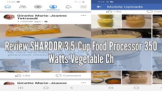 Review SHARDOR 35Cup Food Processor 350 Watts Vegetable Chopper for Chopping Pureeing Shredding [upl. by Chlo]