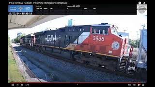 EAST VIEW 10224 Of A CN IDA49291 EB Train Shorthaul Manifest Of Mixedfreight Leading With CN Do [upl. by Oibesue]