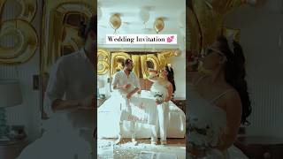 Wedding Invitation 💕 wedding weddinginvitation bride groom funwedding [upl. by Ppik]