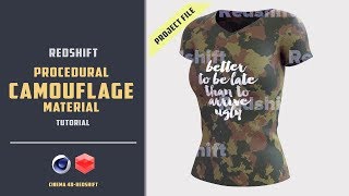 Procedural camouflage material with redshiftCINEMA 4D TUTORIAL [upl. by Cuyler]