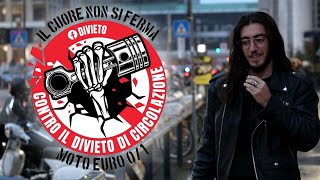 Milano manifestazione contro il divieto di circolazione moto euro 01 [upl. by Navap905]