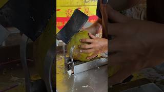 The coolest way to cut coconut fruit in half  Fruit Cutting Skills [upl. by Innad]