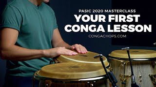 How to Play Congas for Beginners  Your Very First Conga Lesson  CongaChopscom PASic Masterclass [upl. by Tsirhc]