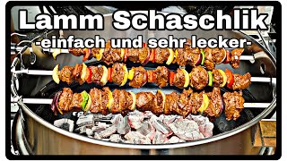 Lamm Schaschlik grillen einfach und schmeckt selbst quotNichtLammliebhabernquot [upl. by Burbank]