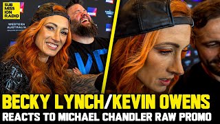 Becky Lynch Watches Michael Chandlers RAW Promo on Conor McGregor Hilarity Ensues [upl. by Llecrad936]