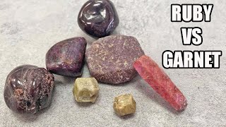 Ruby vs Garnet  How to Identify Ruby and Garnet Stones [upl. by Avrom]