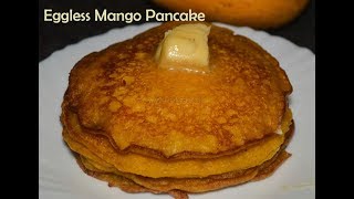 Eggless Pancake recipe with Mango  Summer special Mango Pancake  Madraasi [upl. by Alaehcim175]