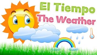 EL TIEMPO en inglés y español  Vocabulario clima y meteorología para niños [upl. by Hwu925]