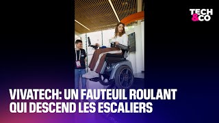 Vivatech un fauteuil roulant qui descend les escaliers [upl. by Squire]