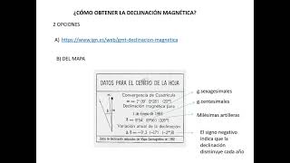 Cálculo de la declinación magnética   UPV [upl. by Akkimat]