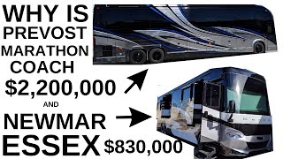 WHY IS PREVOST MARATHON COACH 15 MIL MORE THEN NEWMAR ESSEX [upl. by Lyrad498]