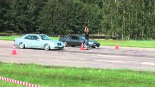 E55 AMG Custom SC W210 Vs 594 HP Modded Nissan 300 ZX from a dig [upl. by Leroy603]