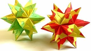 Modulares Origami  BascettaStern falten bascettastar [upl. by Breeze]