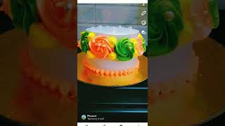 Simple rozzet cake decorating ideas for beginners 👍😊 shorts  1M nozzles flower [upl. by Nirmak]