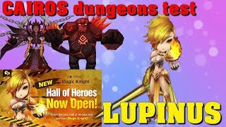 Summoners War  Lupinus Solo Farmer Hydeni and Cairos Test [upl. by Hylan]