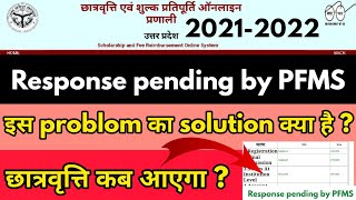 Response pending by PFMS up scholarship solution  response pending by pfms scholarship [upl. by Salamone]