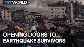 Earthquake survivors seeking shelter and support [upl. by Gearhart]