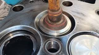 How to Fitting Valve Seat in Cylinder Head work [upl. by Eibreh]