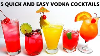 5 Easy Vodka Cocktails [upl. by Doreg]