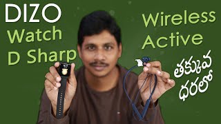 DIZO Watch D Sharp and Wireless Active unboxing telugu  Best neckband [upl. by Rhyner]