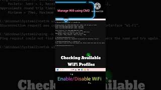 Control WiFi with CMD Quickly DisableEnable in Windows cmdtricks windowstips [upl. by Adnahsar]