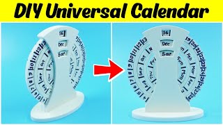 DIY Universal Calendar  How to Make Desk Calendar [upl. by Neelik892]