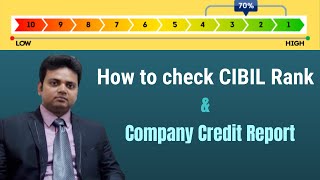 How to check CIBIL Rank and CCR Company Credit Report Step by step process in Hindi [upl. by Joung]