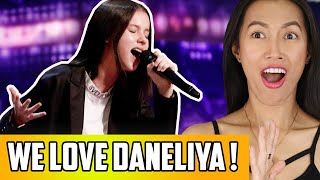 Daneliya Tuleshova  Tears Of Gold Reaction  Kid Singer Wows On Americas Got Talent AGT 2020 [upl. by Edals]