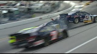 Brad Keselowski spins and takes out Greg Biffle  NASCAR Kentucky Quaker State 400 [upl. by Loesceke43]