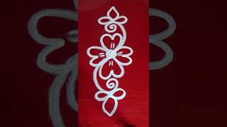 Simple🌺Side Design for Beginnersshorts ytshorts trending youtubeshorts rangoli dailyrangoli [upl. by Dianthe]