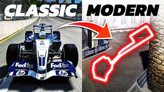 How do CLASSIC F1 Cars Race on a MODERN F1 Circuit [upl. by Laiceps]