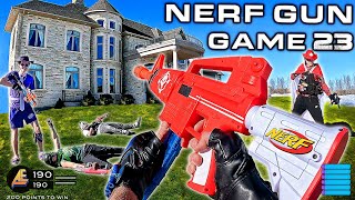 NERF GUN GAME 230  First Person MANSION BATTLE [upl. by Hugo983]